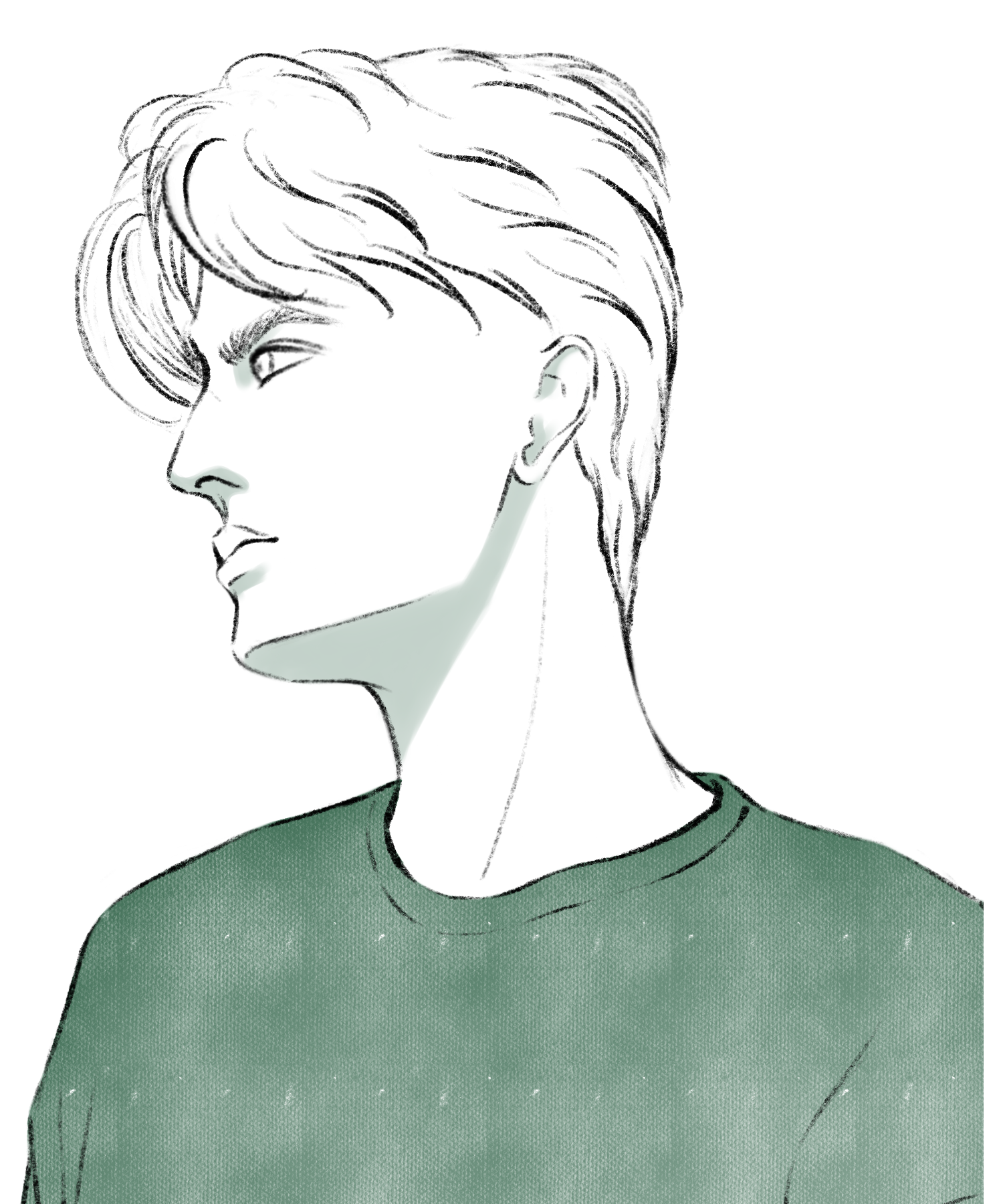 男性ショートヘアイラスト